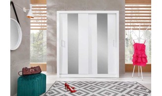 armoire blanc avec miroir