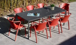 Ensemble table et chaise de jardin 8 personnes - MEET + HOP - EZPELETA