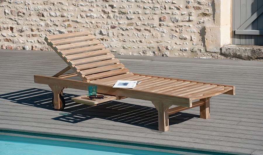 Banc de jardin en teck 2 places design et haut de gamme Delhi