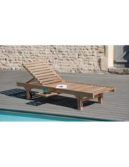 Bain de soleil en teck design