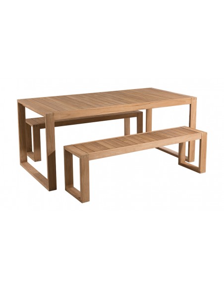 Ensemble jardin table et banc Lombock