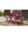 Salon jardin 2 places carmin