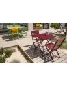 Salon jardin 2 places carmin