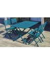 Ensemble jardin pliant 4 places en aluminium - Marius