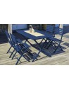 Salon de jardin 4 places bleu marine