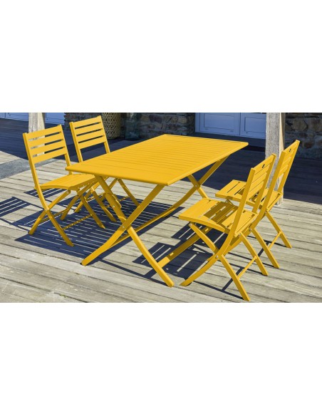 Chaise jardin moutarde Marius