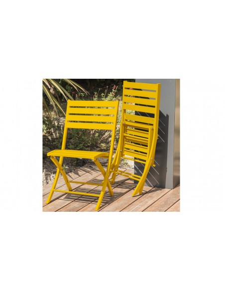 Chaise de jardin pliante en aluminium - Marius