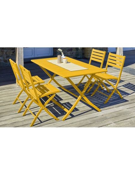Chaise jardin moutarde Marius