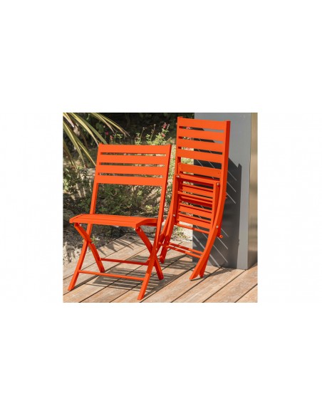Chaise jardin orange Marius