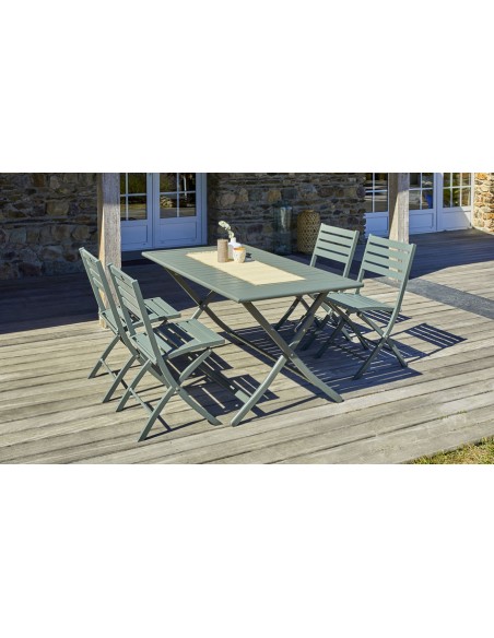 Table jardin pliante kaki Marius