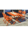 Table jardin pliante orange Marius