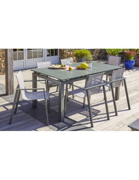 Table jardin extensible Miami kaki