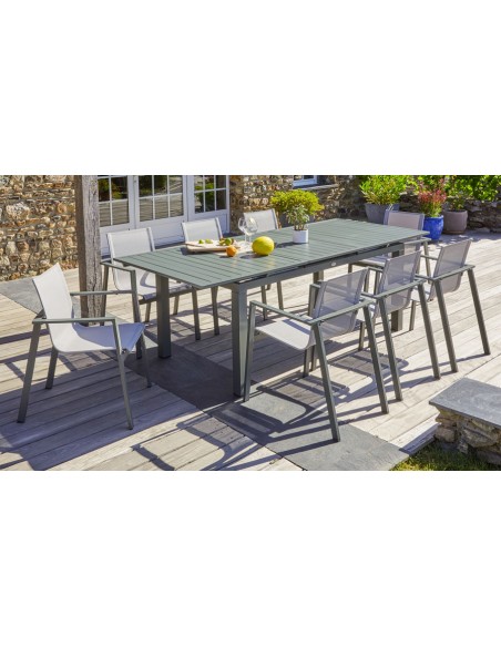 Table jardin extensible Miami kaki