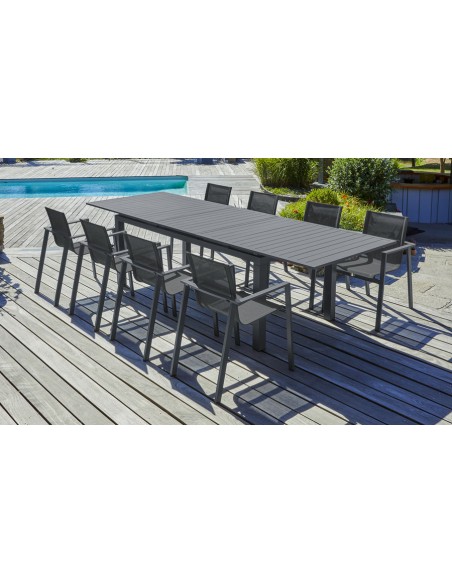 Table jardin extensible anthracite