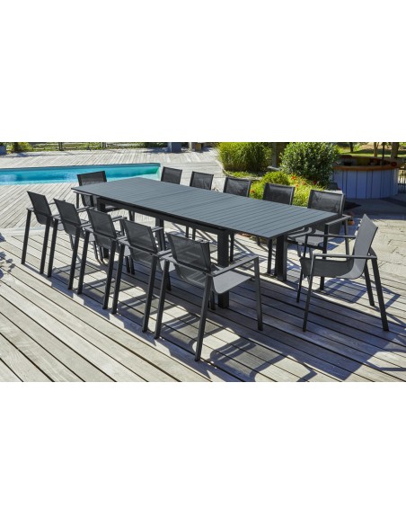 Table jardin extensible anthracite