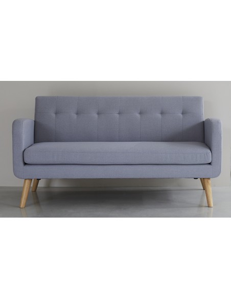 Canapé scandinave gris souris 2 places