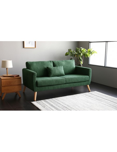 Canapé scandinave en tissu vert