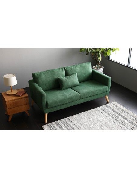 Canapé scandinave vert Mora