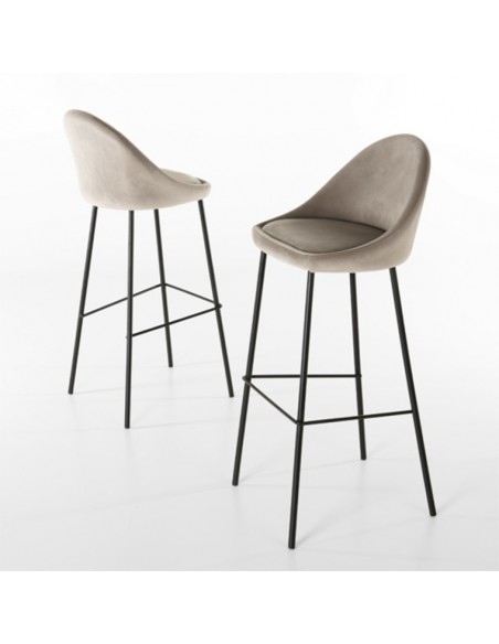 Tabouret bar velours design