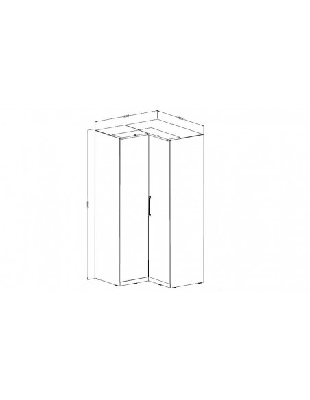 Dimensions armoire d'angle Lola