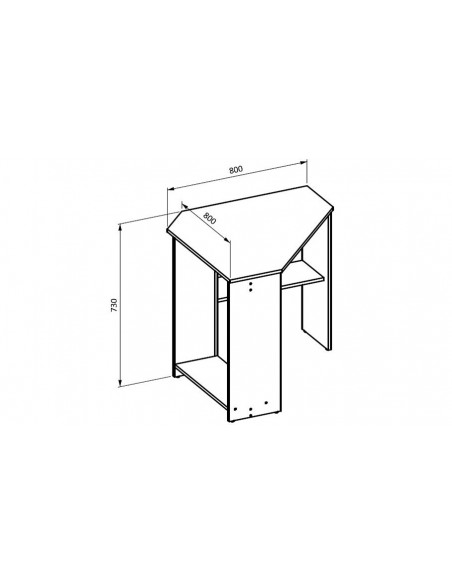 Dimensions petit bureau d'angle idess