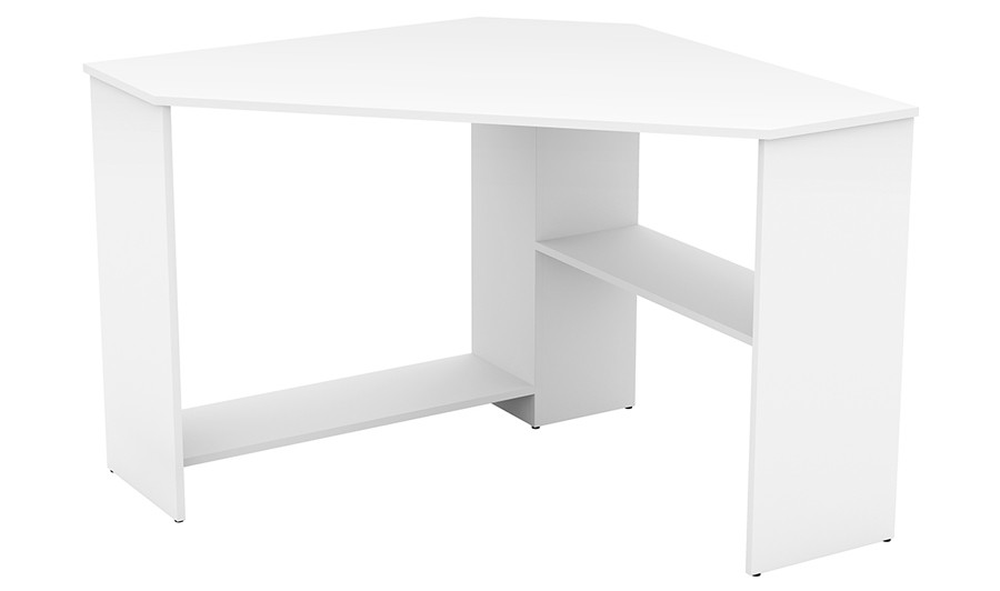 Petit bureau d'angle compact blanc - Idess