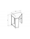 Dimensions petit bureau d'angle Idess