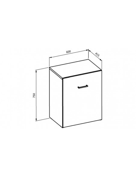 Dimensions bureau coulissant Reflex