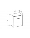 Dimensions bureau coulissant Reflex