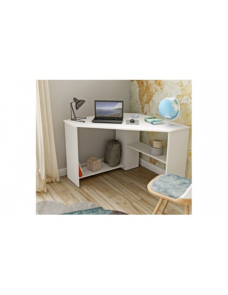 bureau d'angle compact blanc Idess