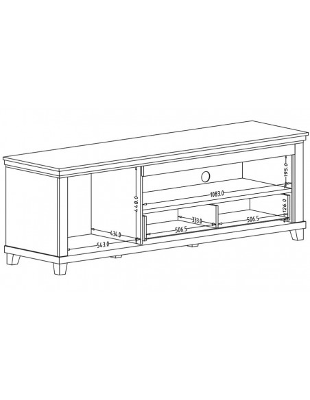 Dimensions intérieures meuble TV Boavista