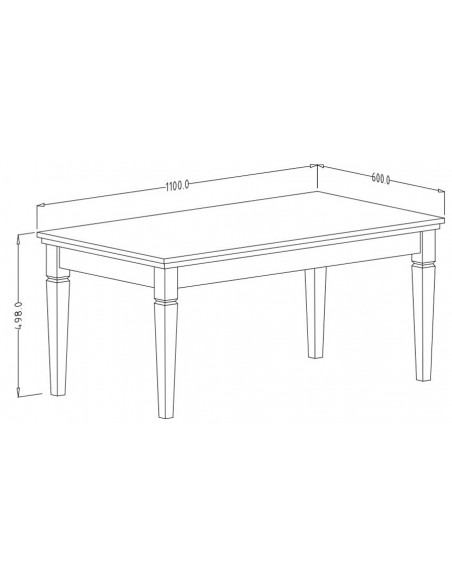 Dimensions table basse contemporaine Boavista