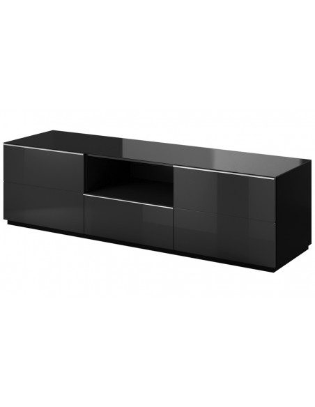 Grand meuble TV noir brillant