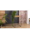 Petite table d'appoint carrée en teck recyclé