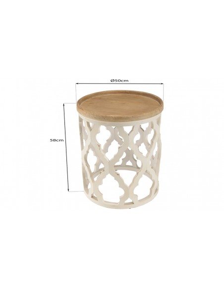 Dimensions petite table d'appoint Korbi