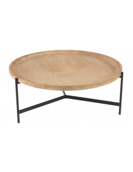 Grande table basse industrielle ronde