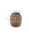 Dimensions table d'appoint ethnique Korbi