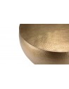 Table basse aluminium doré effet martelé