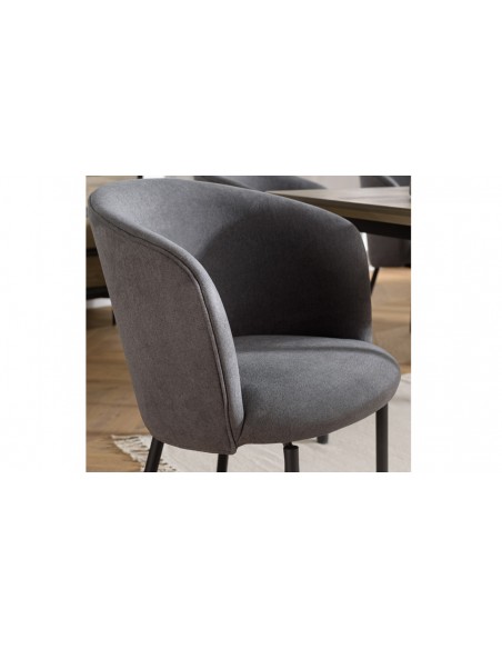 Chaise velours anthracite Kriss