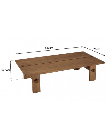 Dimensions table basse ethnique Thekku