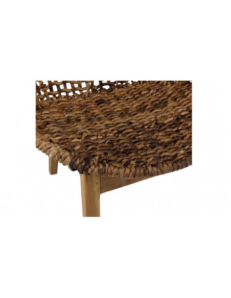 Fauteuil en abaca tressé foncé