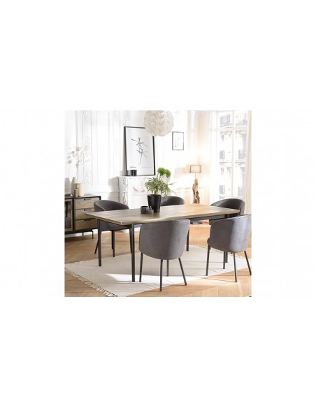 Table repas marron style industriel