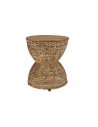 Tabouret décoratif maillage serré abaca