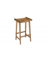Tabouret de bar teck et abaca Thekku