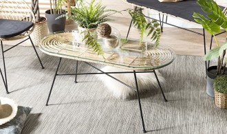 Table basse rotin