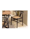 Fauteuil en teck noir