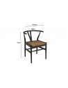 Dimensions fauteuil style ethnique Thekku