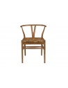 Fauteuil marron de face Thekku
