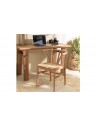 Fauteuil marron avec bureau Thekku