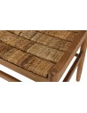 Assise tressée en abaca marron